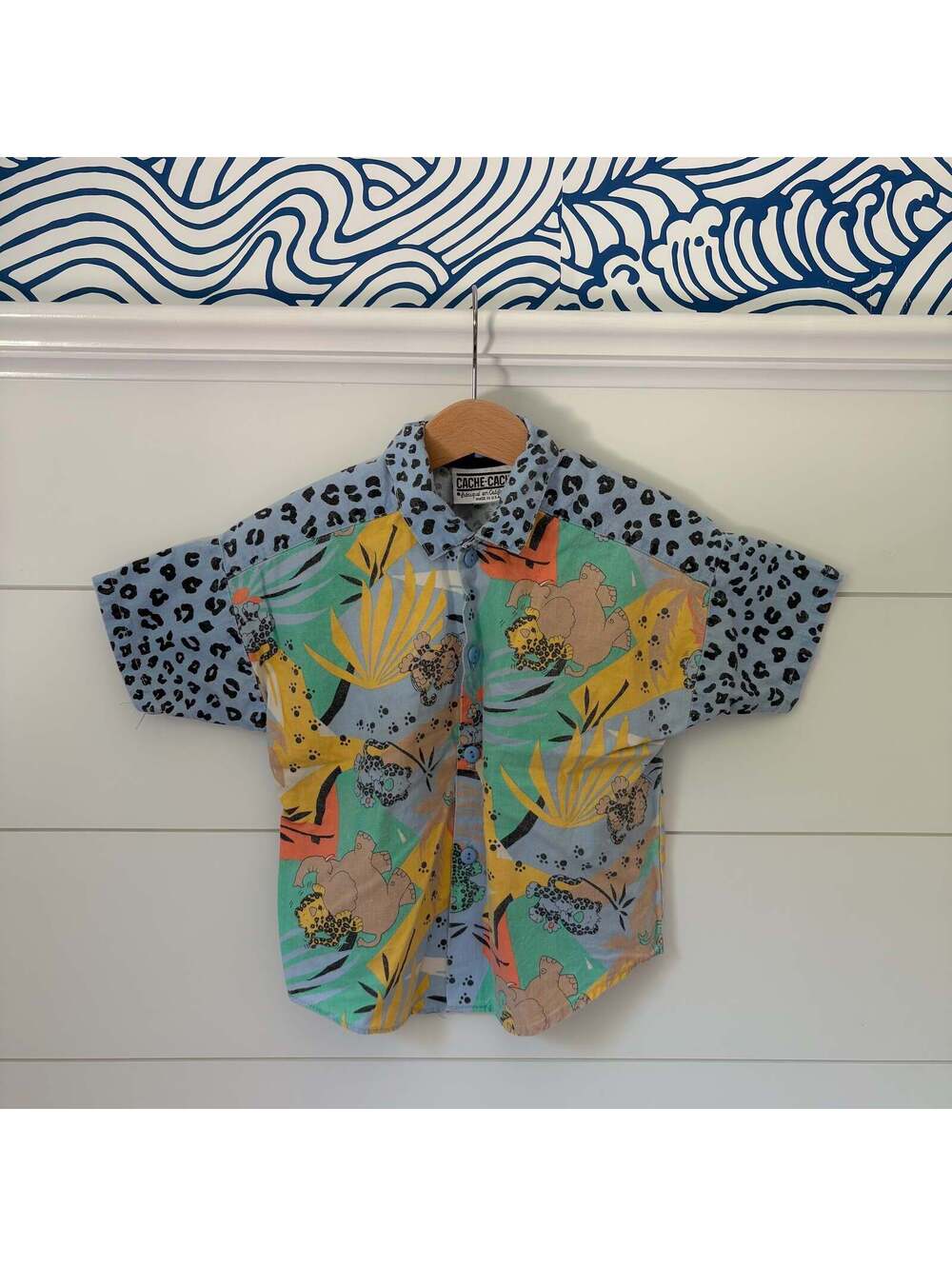Vintage Cache Boys Tropical Vacation Polo Short Sleeve Shirt Size 3T